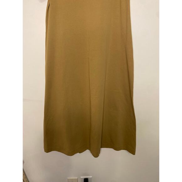 Uniqlo AIRism T Shirt Tan Dress Womens Crew Neck Short Sleeve Lagenlook Small - Picture 9 of 10